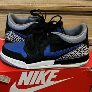 Jordan Men Sneakers Black Blue Gray Elephant Print
